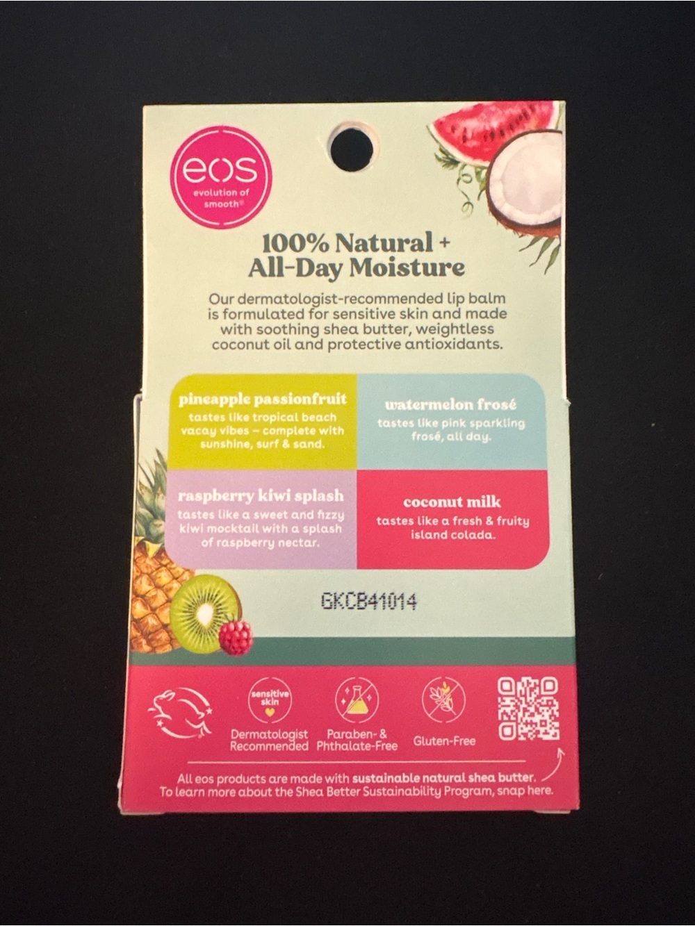 eos 100% Natural Fruity Smooth Lip Balm 4-Pack NEW - Picture 3 of 4